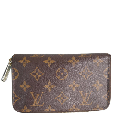 LOUIS VUITTON Zippy Monogram Canvas Organizer Wallet Brown