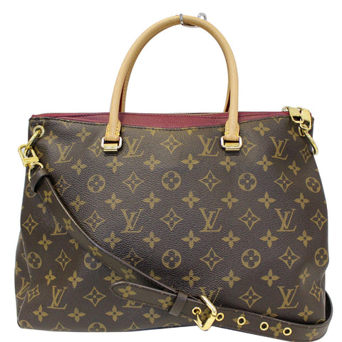 LOUIS VUITTON Pallas Monogram Canvas 2Way Shoulder Bag Brown