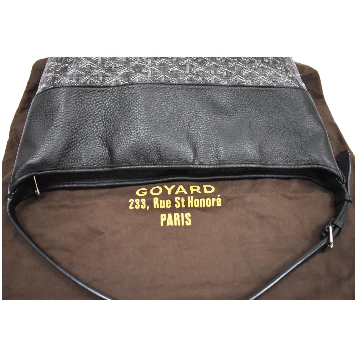 Goyard Black Chevron Coated Canvas/Leather Grenadines Shoulder Bag