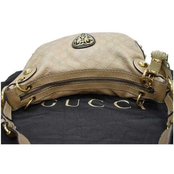 GUCCI Babouska Heart Guccissima Leather Hobo Bag Beige 211965