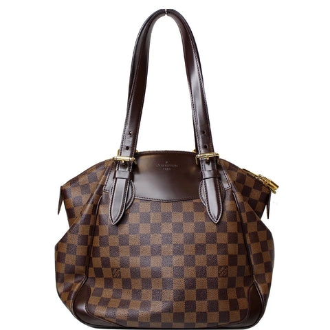 LOUIS VUITTON Verona MM Damier Ebene Shoulder Bag Brown