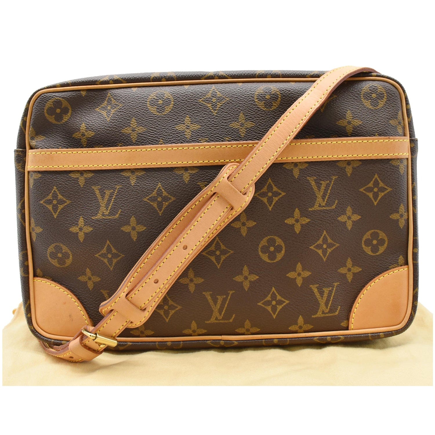 Louis Vuitton Trocadero 27 Shoulder Bag Brown Leather