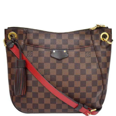 LOUIS VUITTON South Bank Besace Damier Ebene Crossbody Bag Brown