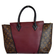 Louis Vuitton W PM Monogram Canvas Tote Bag Burgundy