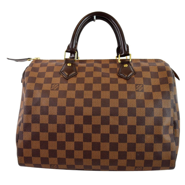 LOUIS VUITTON Speedy 30 Damier Ebene Satchel Bag Brown