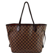 LOUIS VUITTON Neverfull MM Damier Ebene Shoulder Bag Brown