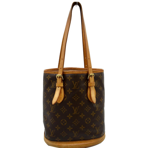 LOUIS VUITTON Marais Bucket Monogram Canvas Shoulder Bag Brown