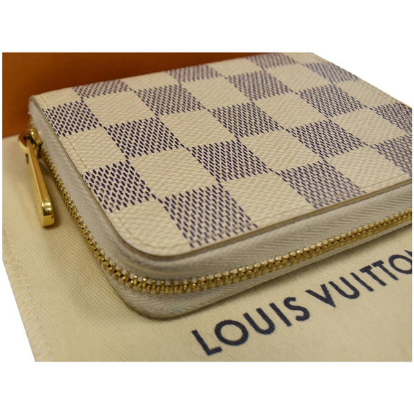 LOUIS VUITTON Zippy Damier Azur Coin Purse White