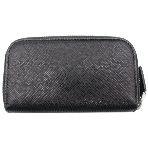 PRADA Saffiano Leather Key Case Holder Black - Final Sale