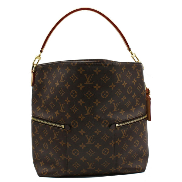 LOUIS VUITTON Melie Monogram Canvas Hobo Bag Brown