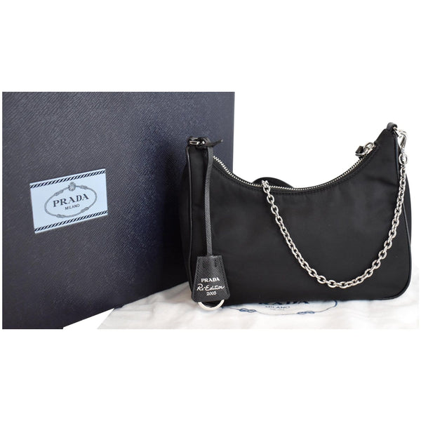 PRADA Re-Edition 2005 Nylon Shoulder Bag Black