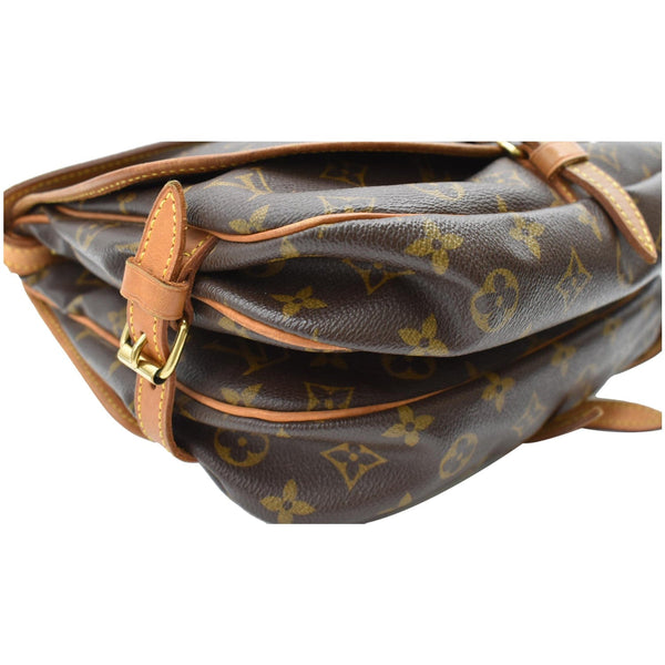 LOUIS VUITTON Saumur 30 Monogram Canvas Shoulder Bag Brown