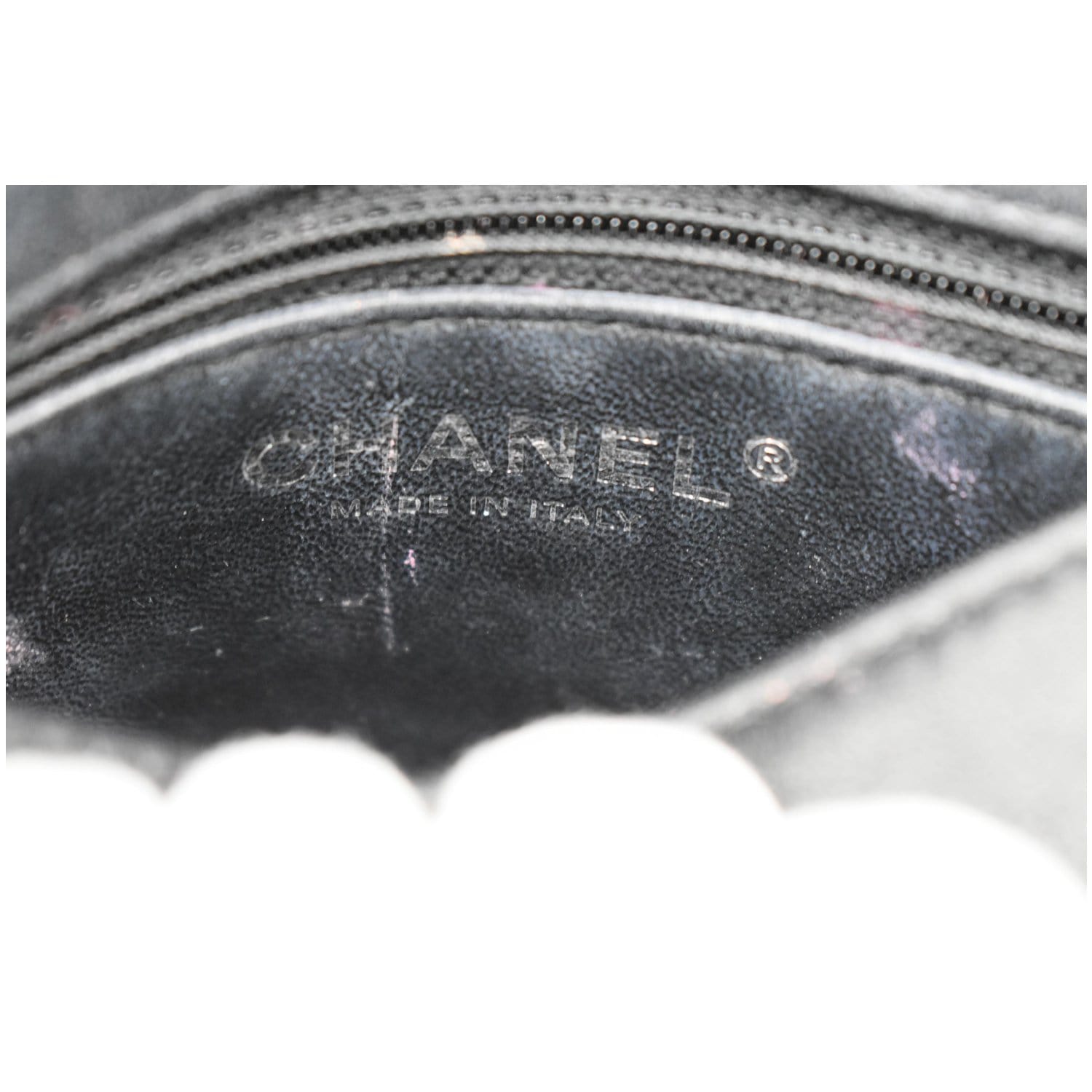 Chanel Black Quilted Calfskin Flap CC Baguette Flap Silver