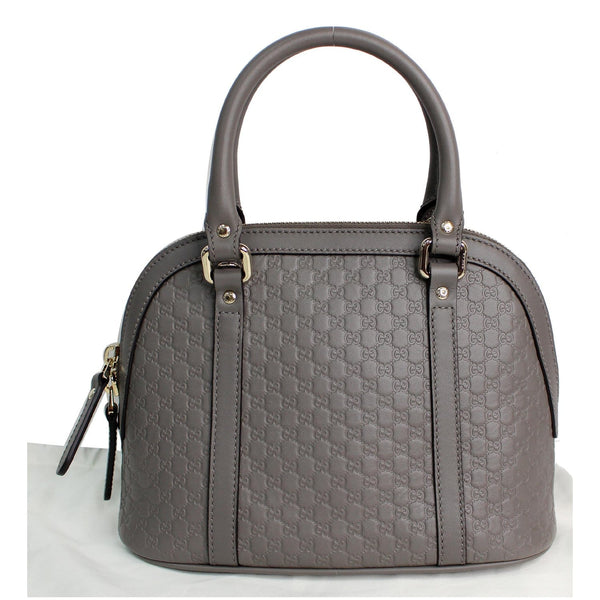 GUCCI Mini Dome Micro Guccissima Leather Shoulder Bag Grey 449654