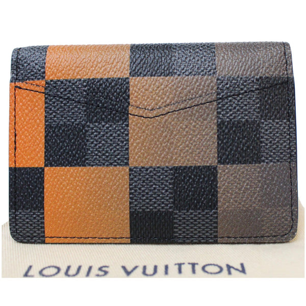 LOUIS VUITTON Damier Graphite Giant Pocket Organizer Wallet Orange