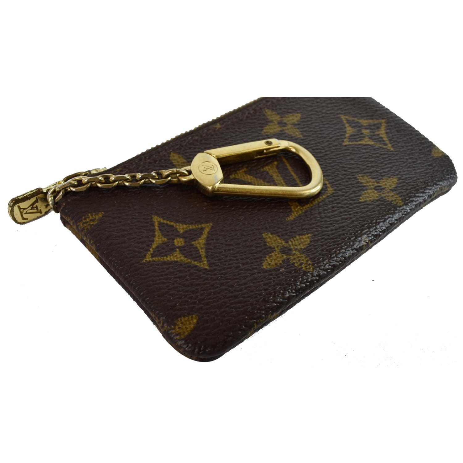 Louis Vuitton, Bags, Host Pick Louis Vuitton Brown Key Pouch Monogram  Pochette Cles Wallet Chain
