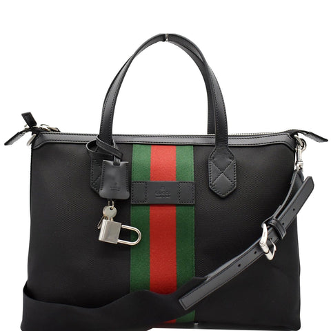 GUCCI Nylon Top Handle Tote Shoulder Bag Black 630923 - 20% OFF