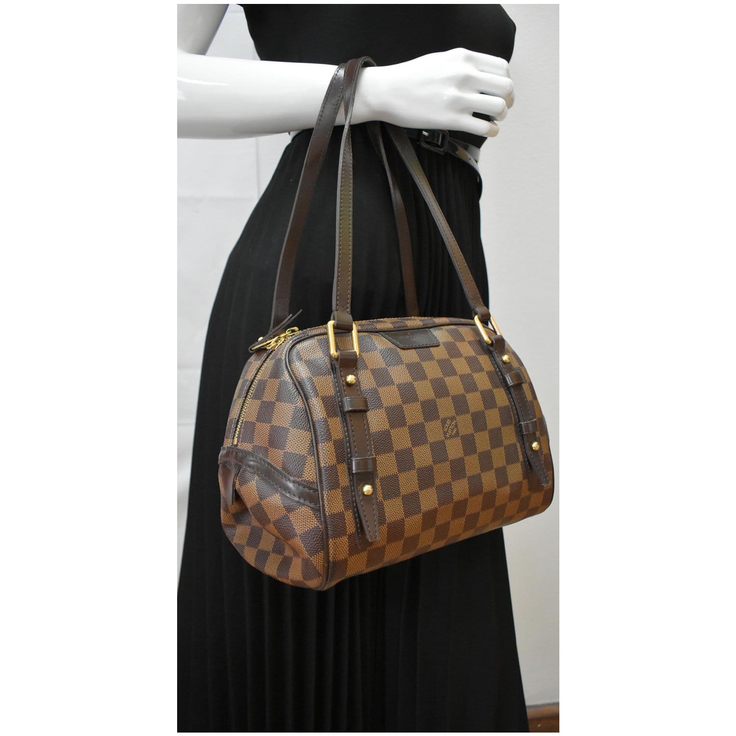 Louis Vuitton - Authenticated Rivington Handbag - Cloth Brown Plain for Women, Very Good Condition