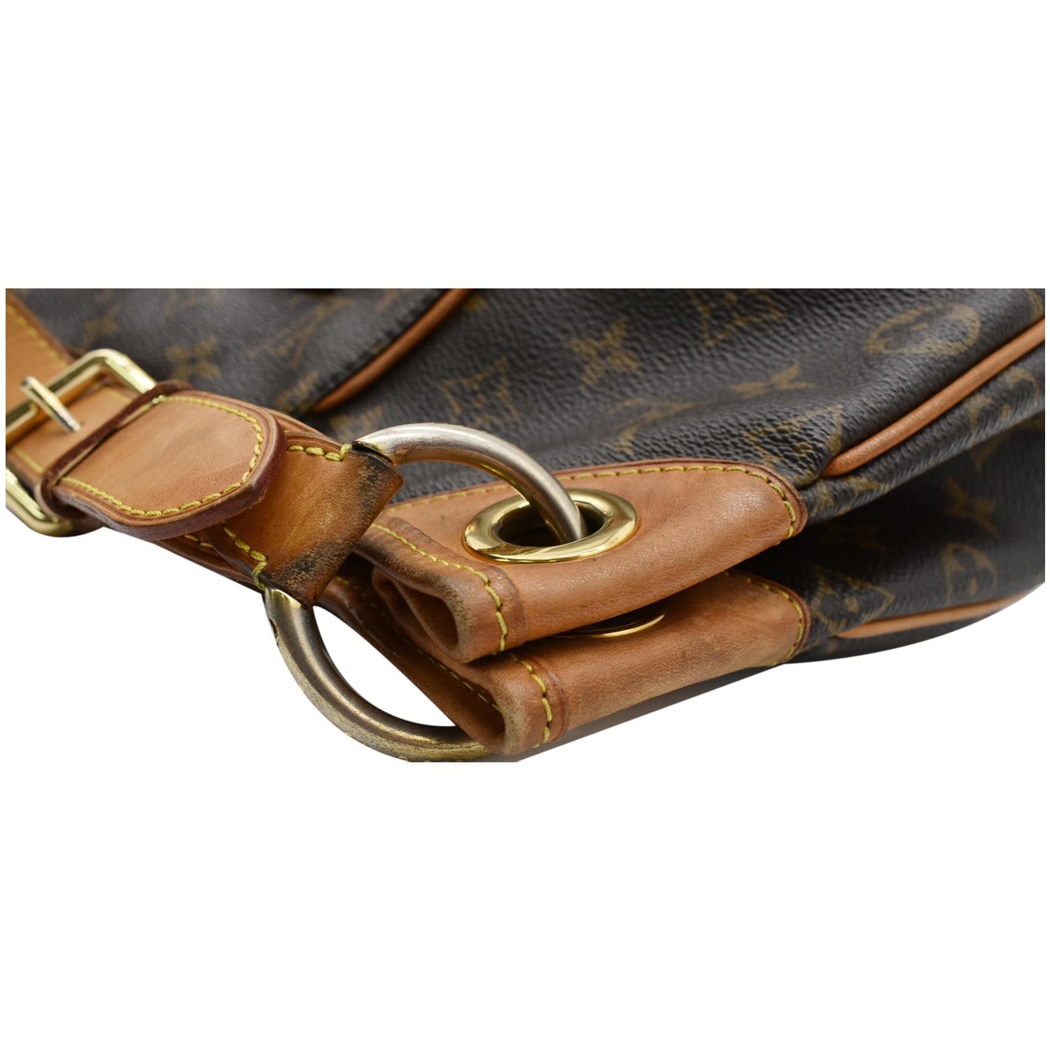 Galliera cloth handbag Louis Vuitton Brown in Cloth - 14813000
