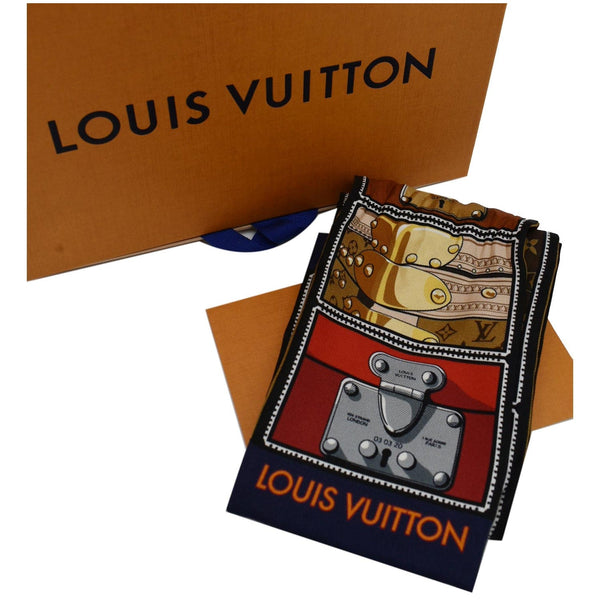 LOUIS VUITTON Lock It Silk Monogram Pattern Bandeau Brown