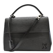 LOUIS VUITTON Cluny MM Epi Leather Shoulder Bag Black