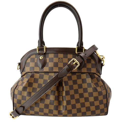 LOUIS VUITTON Trevi PM Damier Ebene Shoulder Bag Brown