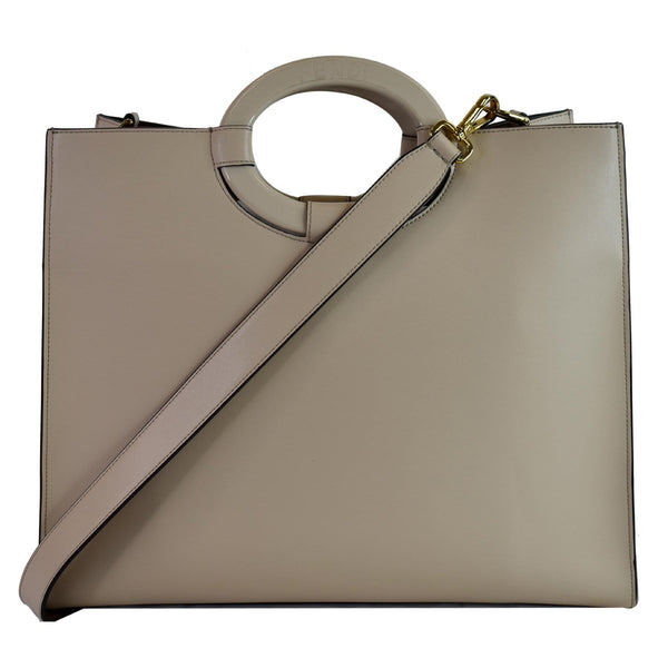 Fendi Runaway Large Perforated Leather Strap Bag