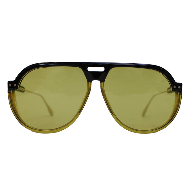 CHRISTIAN DIOR DIORCLUB3S-071C Black Yellow Sunglasses Yellow Lens