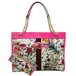 GUCCI Floral Rajah Large Canvas Leather Tote Bag Multicolor 537219