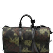 LOUIS VUITTON Keepall 50 Bandouliere Camouflage Nylon Monogram Travel Bag Black