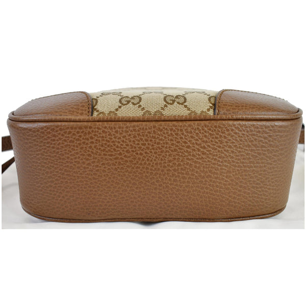 GUCCI Bree GG Canvas Leather Crossbody Bag Beige 449413