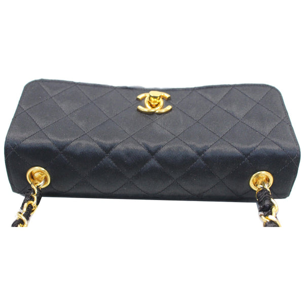 CHANEL Classic Timeless Small Satin Shoulder Bag Black