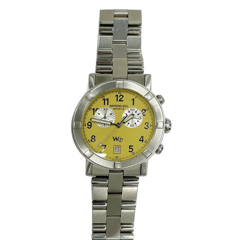 RAYMOND WEIL W1 Parsifal Chronograph 8000 Yellow Dial Watch 38mm