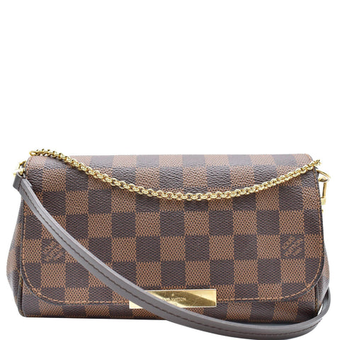 LOUIS VUITTON Favorite PM Damier Ebene Crossbody Bag Brown