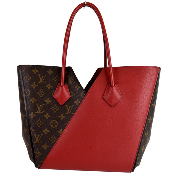 LOUIS VUITTON Kimono Monogram Calfskin Tote Bag Brown/Cerise