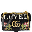 GUCCI Blind For Love Marmont Embroidered Velvet Shoulder Bag Black 443496