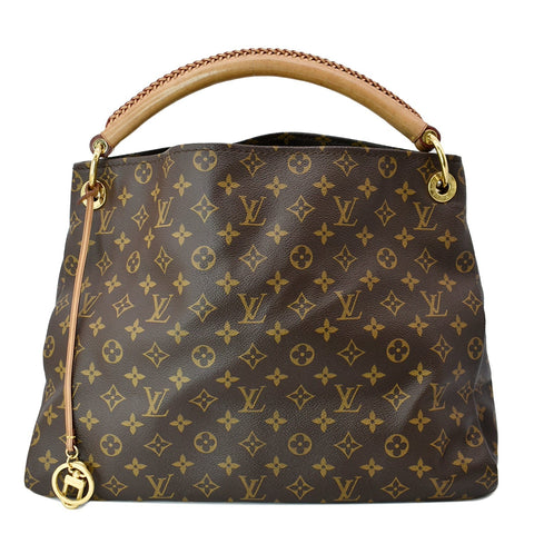 LOUIS VUITTON Artsy MM Monogram Canvas Hobo Bag Brown