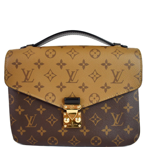 LOUIS VUITTON Metis Pochette Reverse Monogram Canvas Crossbody Bag Brown