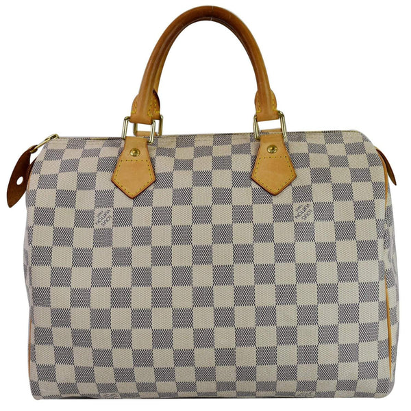 Louis Vuitton Damier Azur Speedy 30 Satchel Handbag