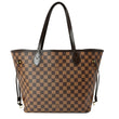 LOUIS VUITTON Neverfull MM Damier Ebene Tote Bag Brown