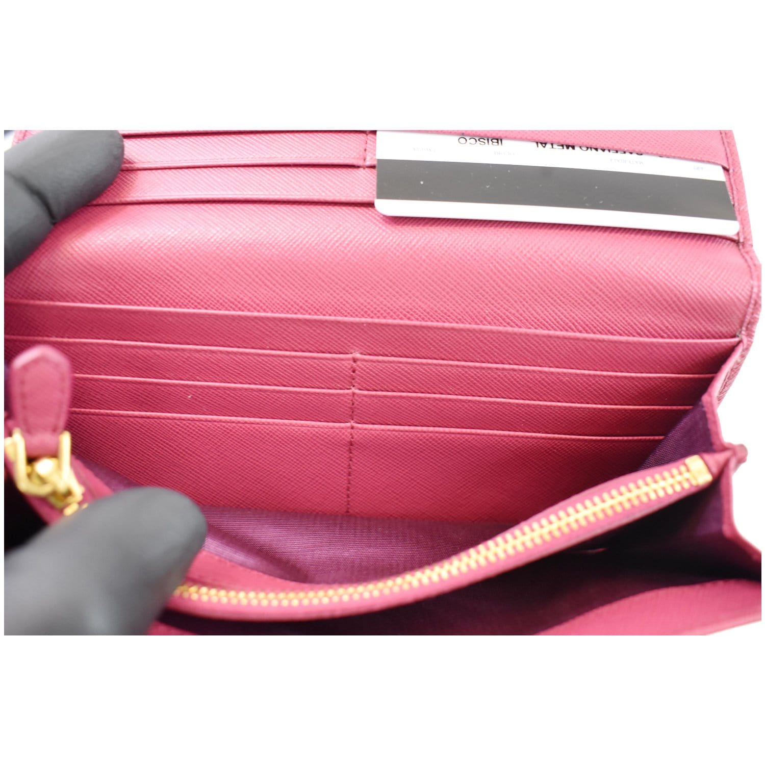 PRADA Continental Flap Saffiano Leather Long Wallet Pink PRADA Continental Flap Saffiano Leather Long Wallet Pink