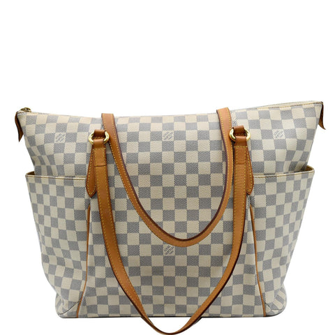 LOUIS VUITTON Totally GM Damier Azur Shoulder Bag White