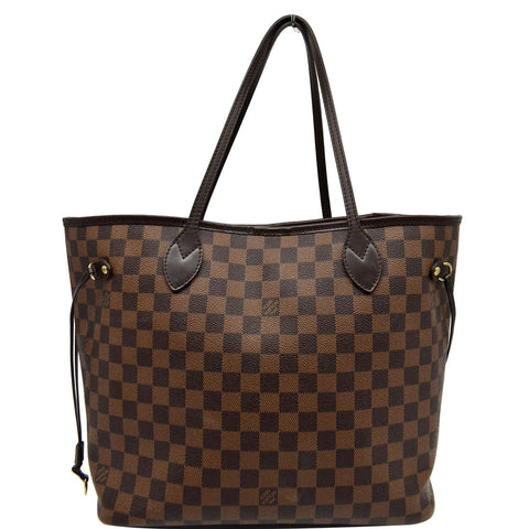 LOUIS VUITTON  Neverfull MM Damier Ebene Tote Bag Brown