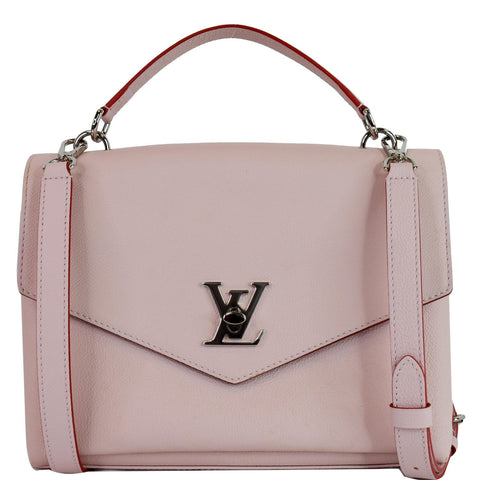 LOUIS VUITTON Mylockme Leather Crossbody Bag Pink