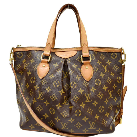 LOUIS VUITTON Palermo PM Monogram Canvas Shoulder Bag Brown