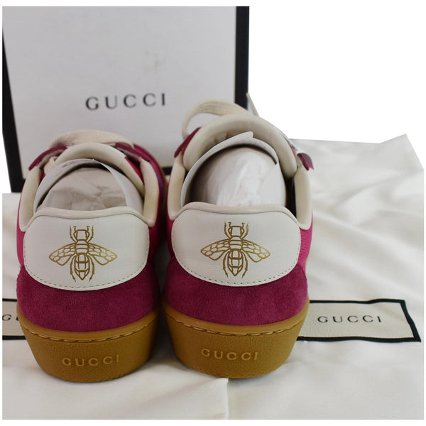 Gucci Web GG Bee Low Top Suede Sneakers backside