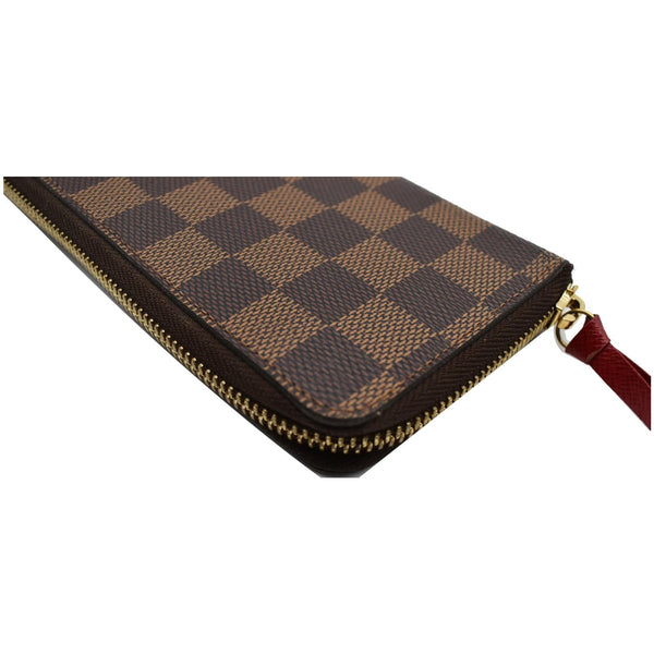 Louis Vuitton Clemence Damier Ebene Zippy Wallet Brown