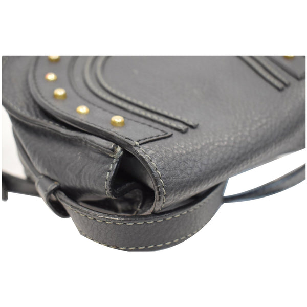 Chloe Mini Marcie Leather Crossbody Bag Black - preowned