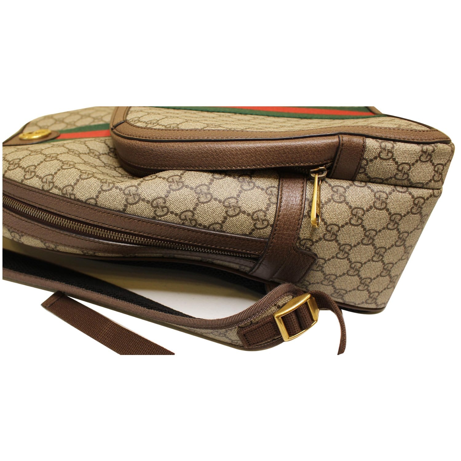 Gucci Suprême GG Briefcase 398788  logo-tape shoulder bag Schwarz