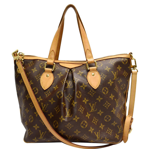 LOUIS VUITTON Palermo PM Monogram Canvas Shoulder Bag Brown